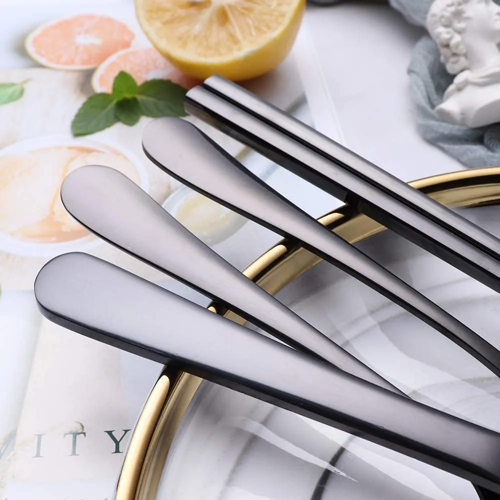 8-Piece Portable Reusable Travel Utensils Silverware, Camping Cutlery Set