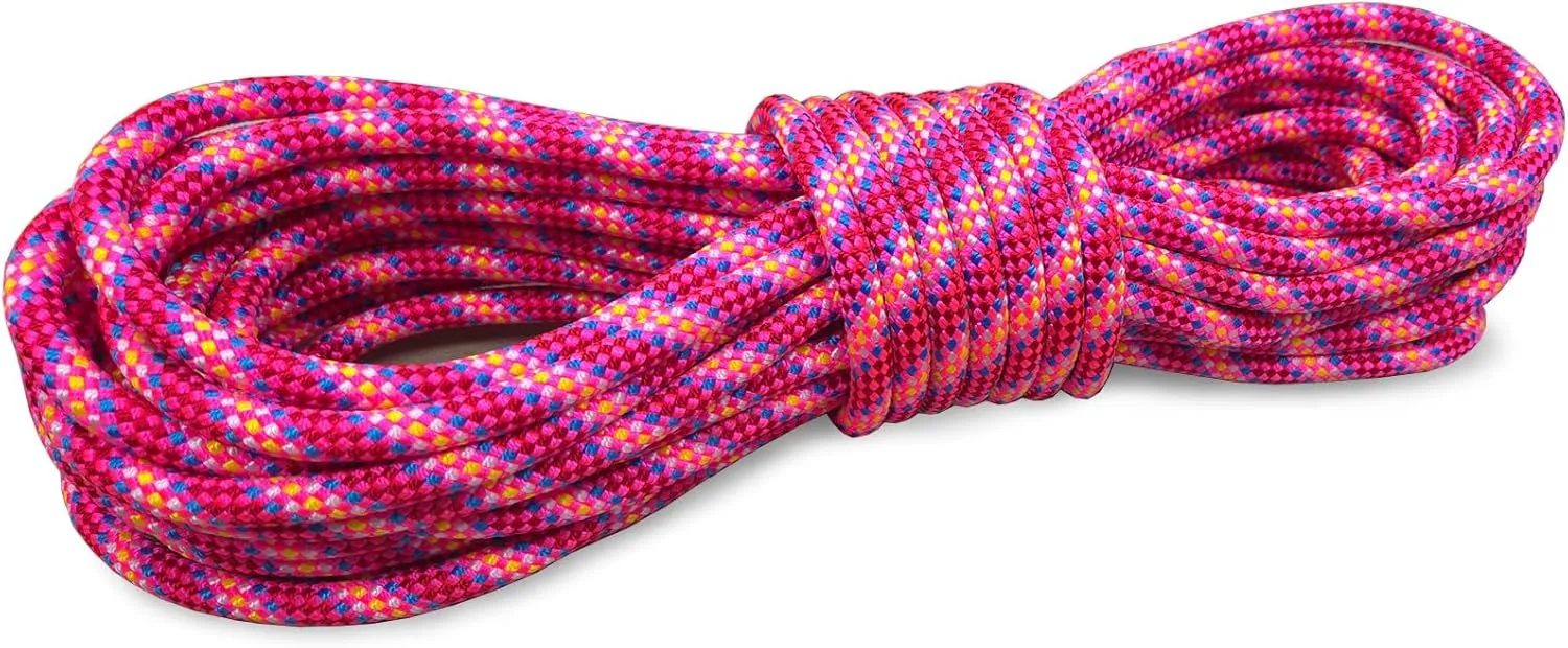 8mm Accessory Cord 30M (100ft) UIAA Rock Climbing Rope 14Kn High Tensile Strength Rock Climbing Accessories Cord Double Braid Nylon Cord for Mountain Tree Climbing, Canyoneering,Fire Rescue