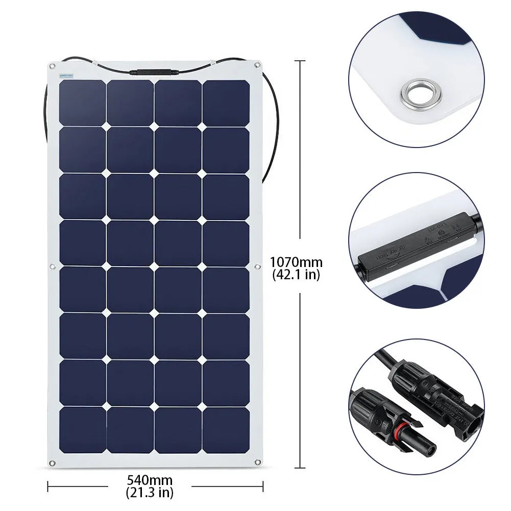 ACOPOWER 220W Flexible Solar RV Kit, With 30A MPPT LCD Charge Controller