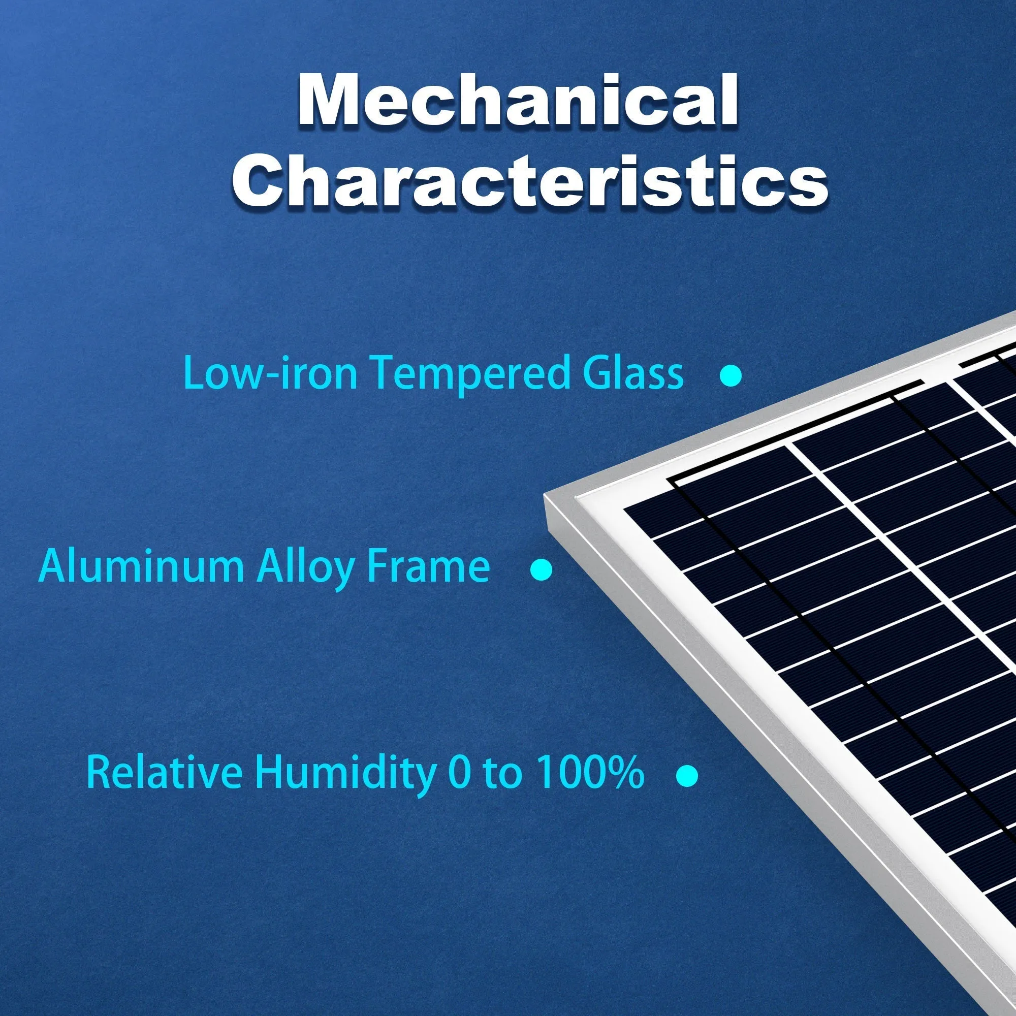 ACOPOWER 25 Watts Poly Solar Panel Module For 12 Volt Battery Charging