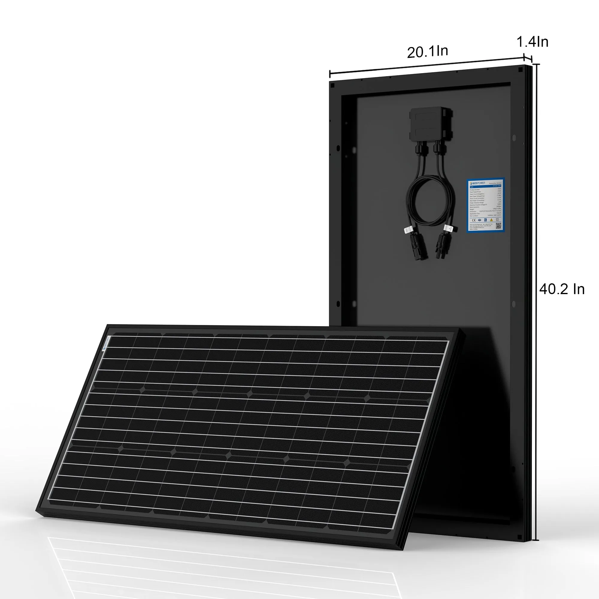 ACOPOWER 300W Mono Solar RV Kit, With 30A MPPT Charge Controller