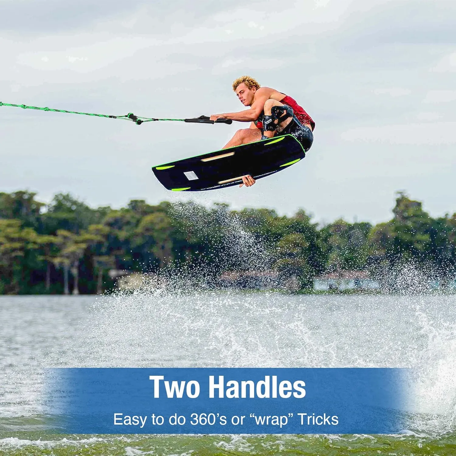 Affordura Wakeboard Rope 75 Feet Water Ski Rope with Handle Ski Ropes for Watersports, Ski Tow Rope for Tubing 4 Sections Tube Tow Rope for Watersports, Storage Bag Included