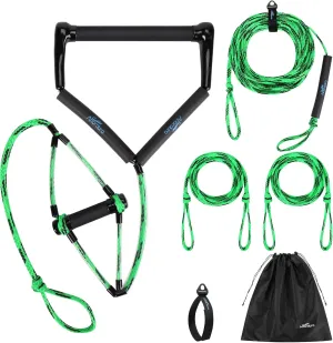 Affordura Wakeboard Rope 75 Feet Water Ski Rope with Handle Ski Ropes for Watersports, Ski Tow Rope for Tubing 4 Sections Tube Tow Rope for Watersports, Storage Bag Included