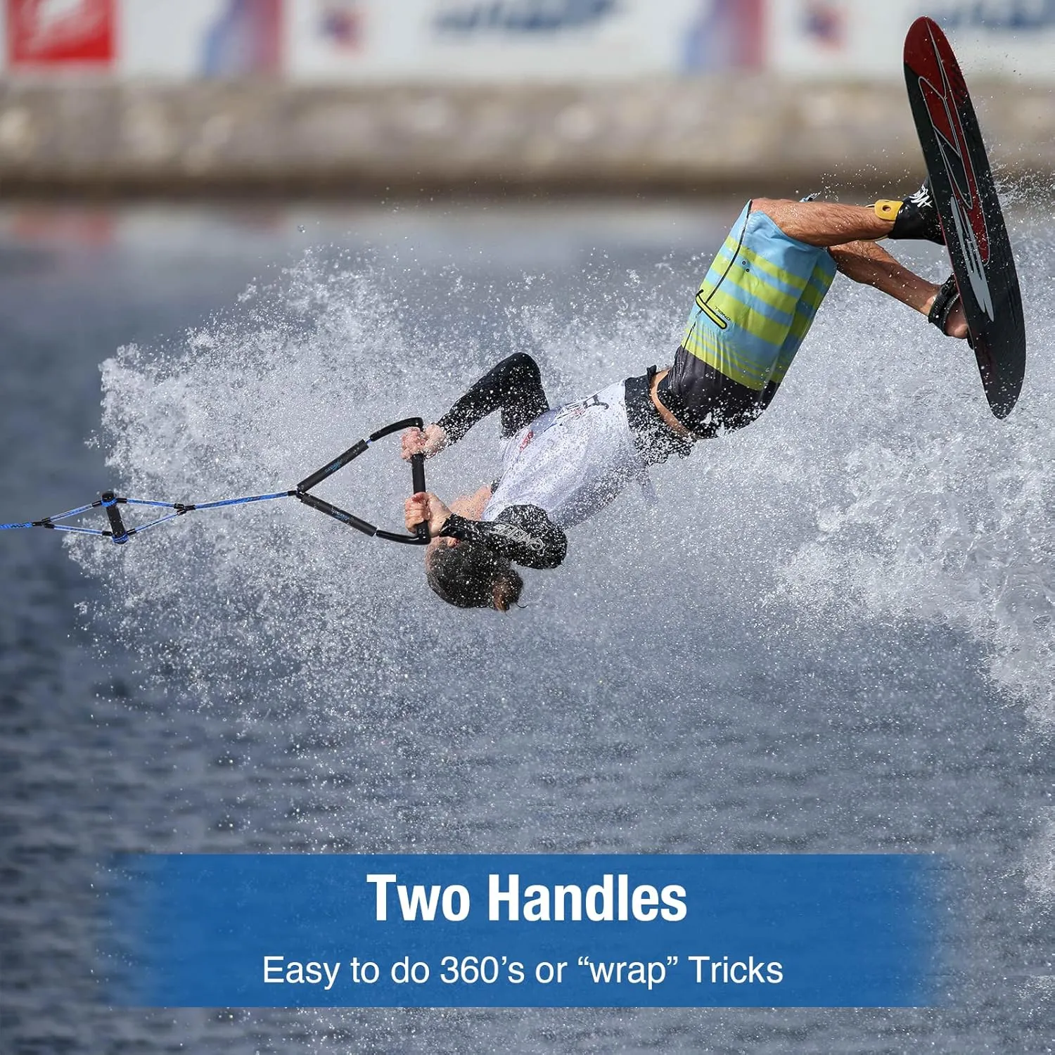 Affordura Wakeboard Rope 75 Feet Water Ski Rope with Handle Ski Ropes for Watersports, Ski Tow Rope for Tubing 4 Sections Tube Tow Rope for Watersports, Storage Bag Included