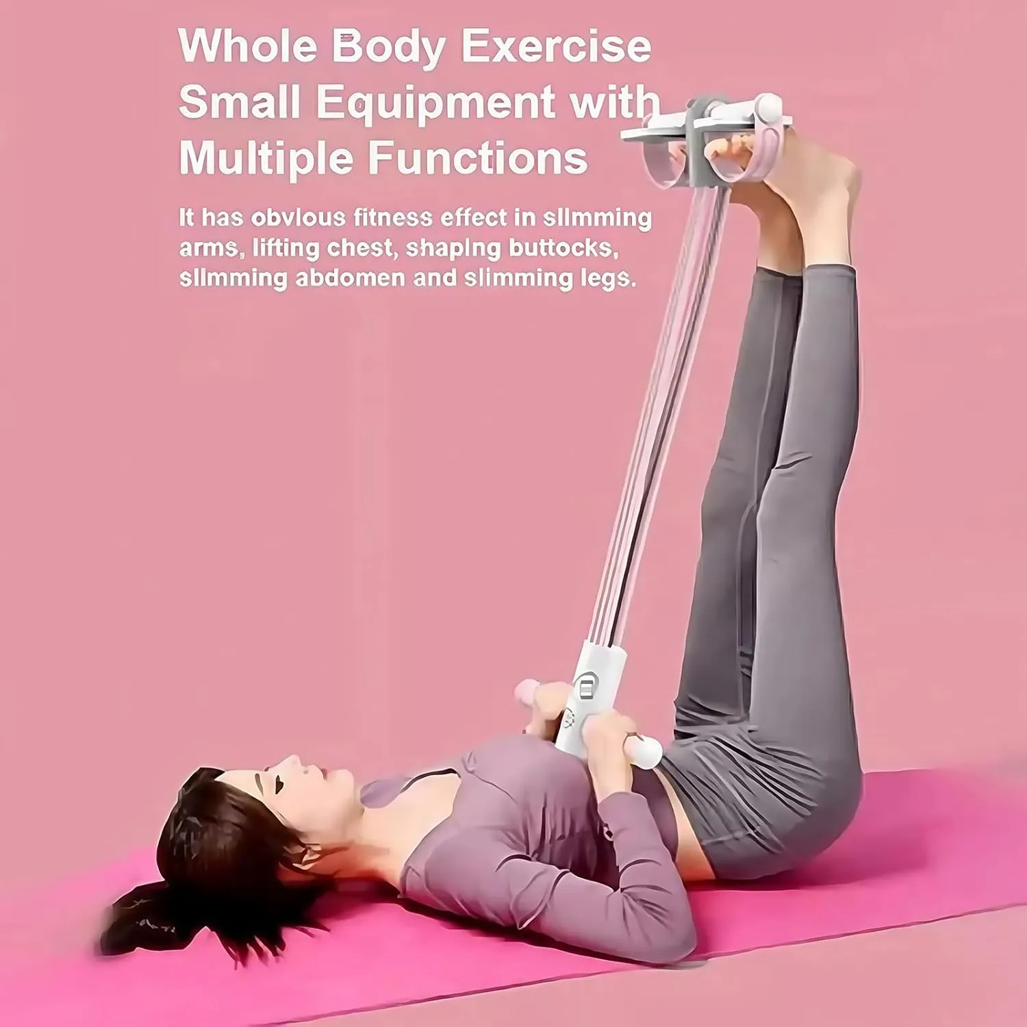 Aimierbuy Stirrup Puller, Upgraded 4 Tube Pedal Ankle Puller, Stirrup for Exercise, Multifunction Full Body Workout Fitness Tool for Abdomen, Arm, Leg and Waist