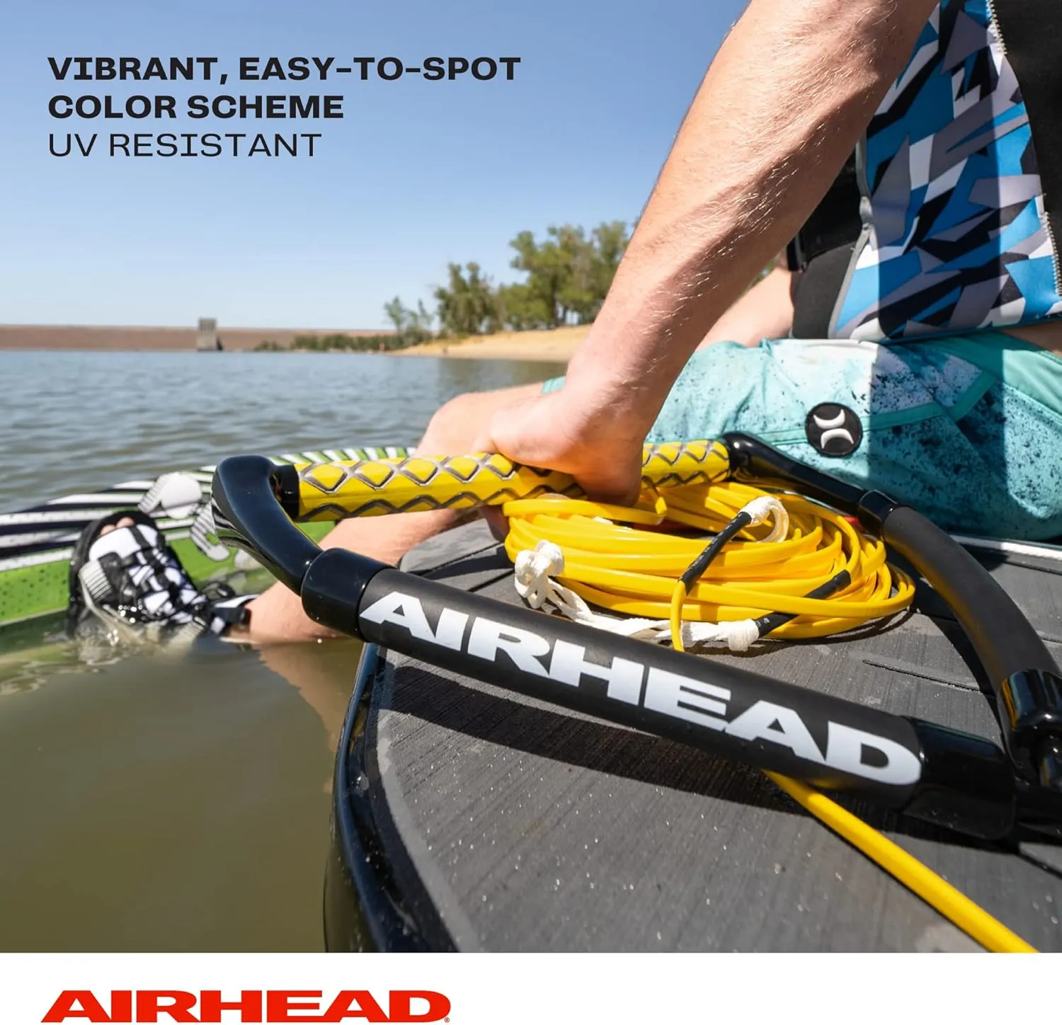 AIRHEAD Dyneema Flat Line Wakeboard Rope, 4 Sections, 70-Feet, Multiple Colors Available
