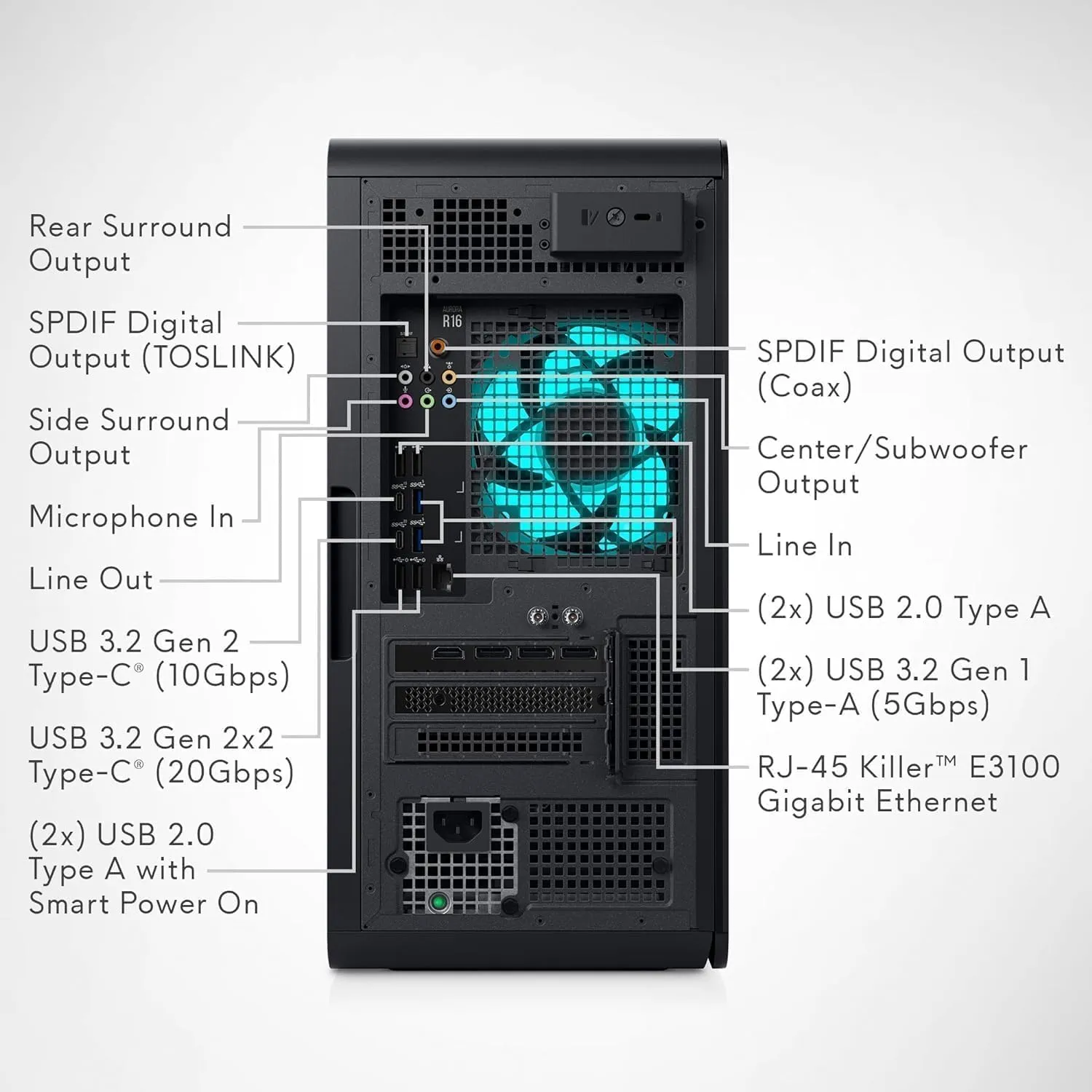 Alienware Aurora R16 Gaming Desktop - 24-core i9-13900F, NVIDIA GeForce RTX 4070, 64GB DDR5 RAM, 2TB SSD, 1TB HDD, Windows 11 Pro, Bundle JAWFOAL Accessories