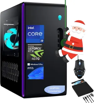 Alienware Aurora R16 Gaming Desktop - 24-core i9-13900F, NVIDIA GeForce RTX 4070, 64GB DDR5 RAM, 2TB SSD, 1TB HDD, Windows 11 Pro, Bundle JAWFOAL Accessories
