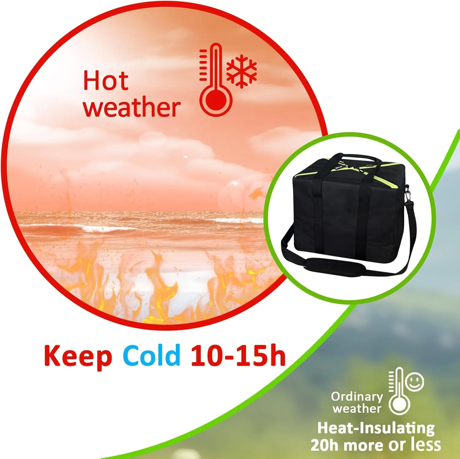 All-in-One Party Cooler Bag with Folding Design and Insulated Compartments -GETTOONE Ideal for Tailgating and Outdoor Events!