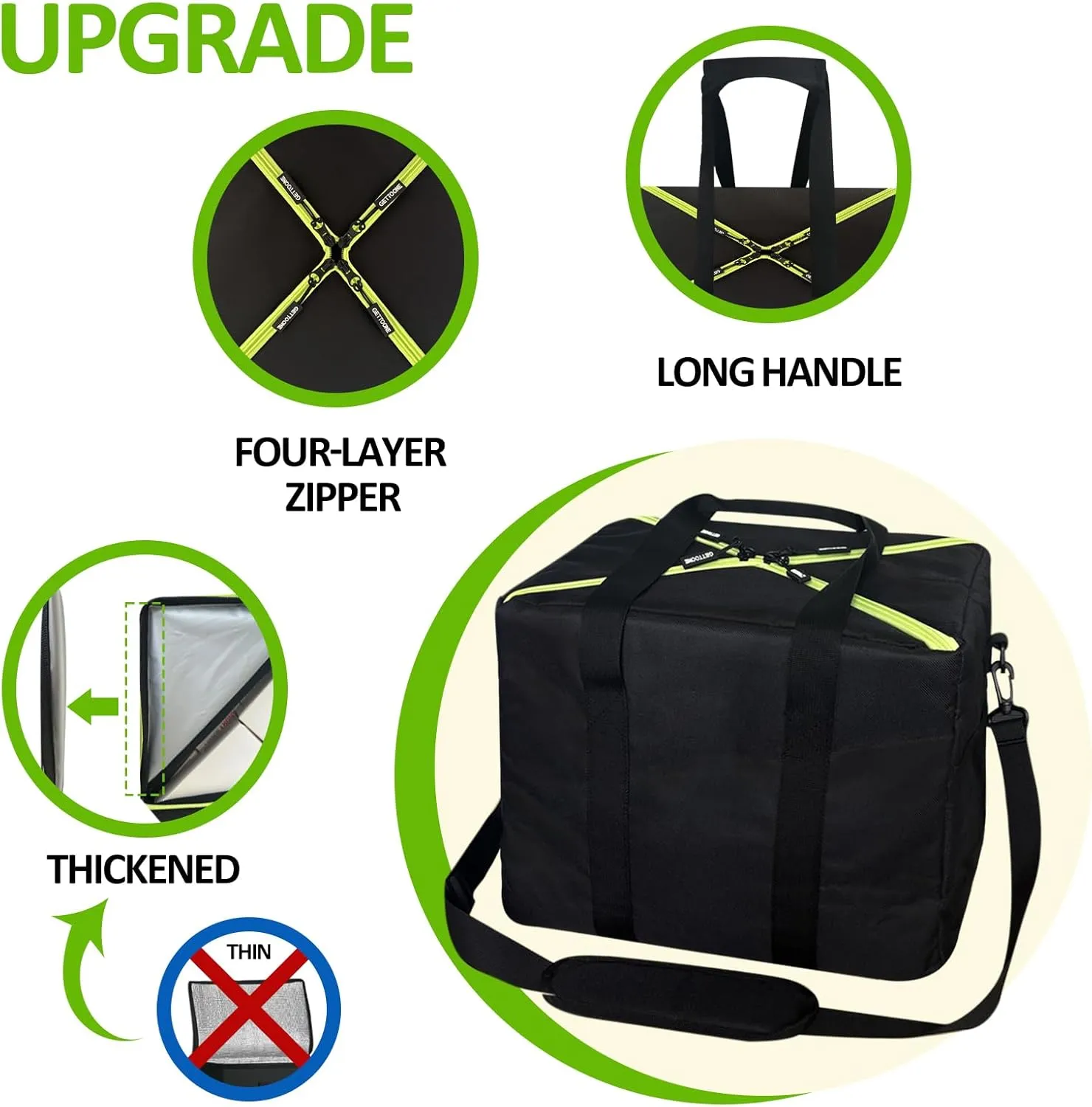 All-in-One Party Cooler Bag with Folding Design and Insulated Compartments -GETTOONE Ideal for Tailgating and Outdoor Events!