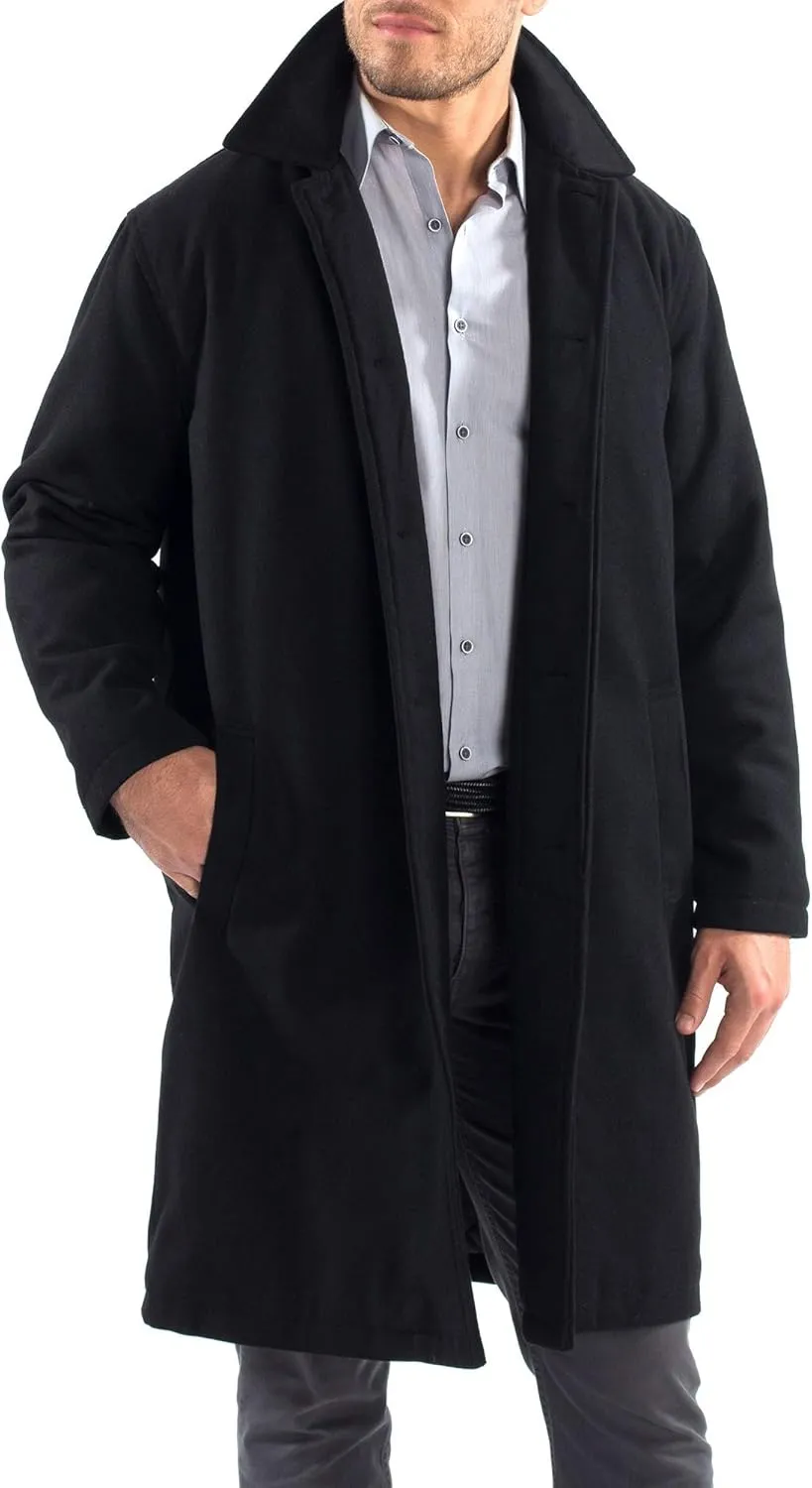 Alpine Swiss Zach Men’s Wool Blend Overcoat – Knee-Length Trench Coat, Runs Large for Layering Over Suits or Sweaters
