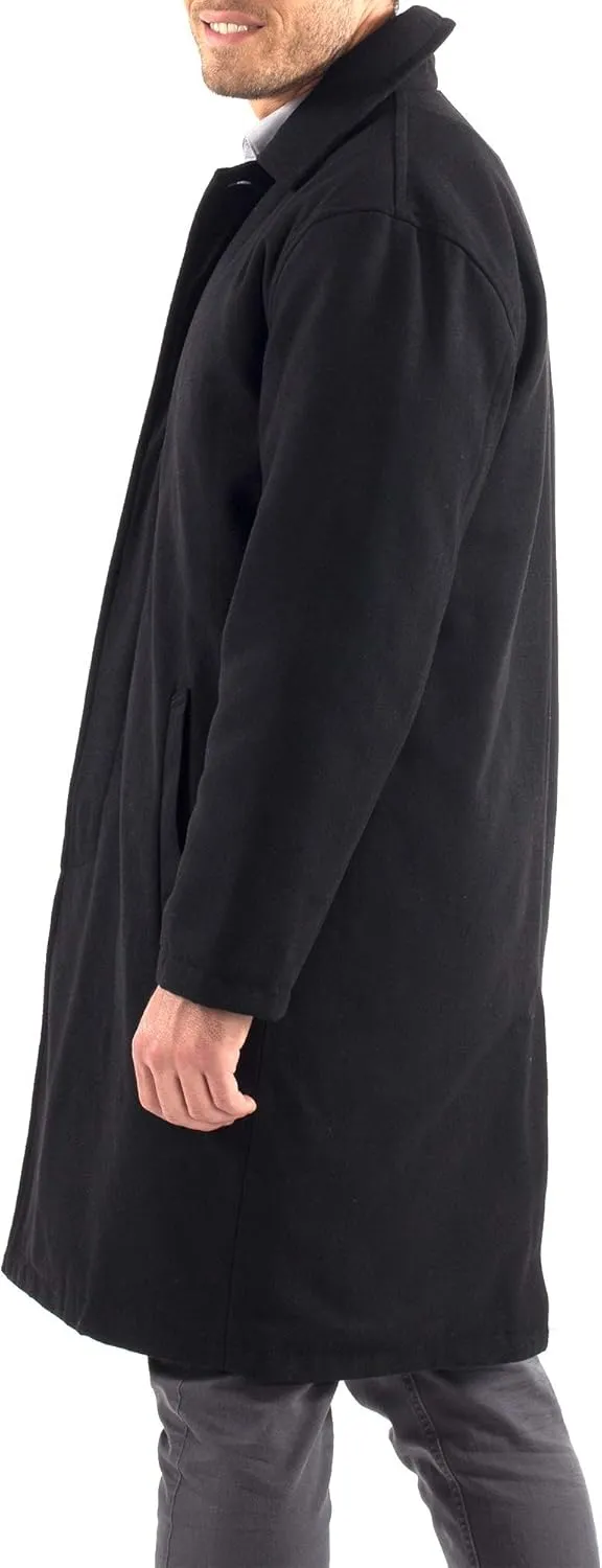 Alpine Swiss Zach Men’s Wool Blend Overcoat – Knee-Length Trench Coat, Runs Large for Layering Over Suits or Sweaters