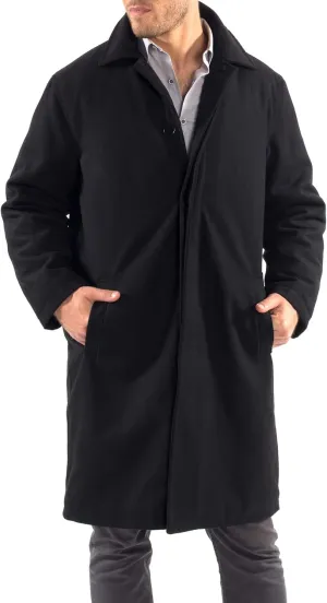 Alpine Swiss Zach Men’s Wool Blend Overcoat – Knee-Length Trench Coat, Runs Large for Layering Over Suits or Sweaters