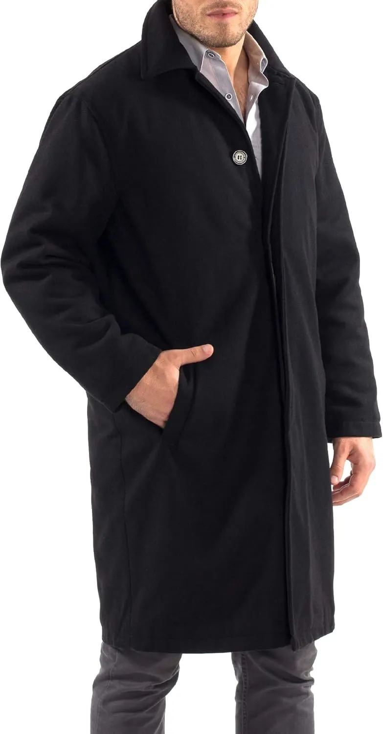 Alpine Swiss Zach Men’s Wool Blend Overcoat – Knee-Length Trench Coat, Runs Large for Layering Over Suits or Sweaters