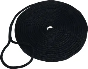 Amarine Made Double Braided Nylon Dock Lines 3300 lbs Breaking Strength (L:35 ft. D:3/8 inch Eyelet:12 inch) Marine Mooring Rope Boat Dock Lines Working Load Limit:660 lbs