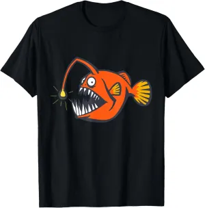 Anglerfish Deep Sea Fishing Atlantic Predatory Fish Lantern Fish T-Shirt