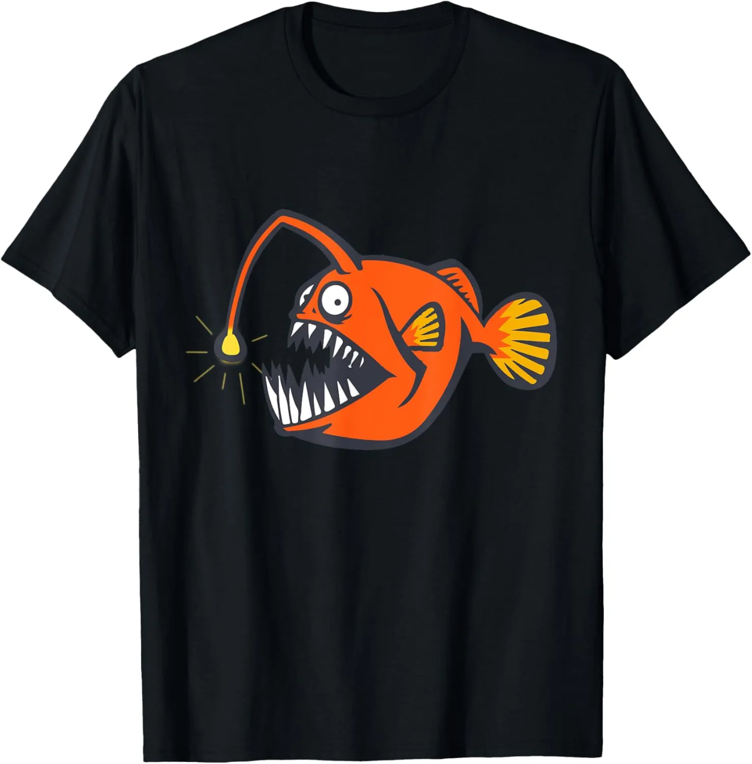 Anglerfish Deep Sea Fishing Atlantic Predatory Fish Lantern Fish T-Shirt