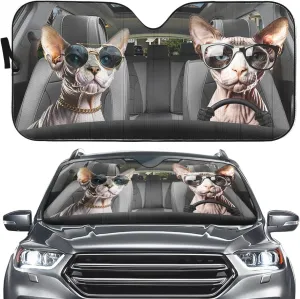Animal Dog Driving Car Windshield Sunshade Foldable Auto Front Window Sun Shield SUV Trucks Vehicle Block UV Rays Sun Visor Protector for Car Truck Sun Visor 57x27.5 Inches
