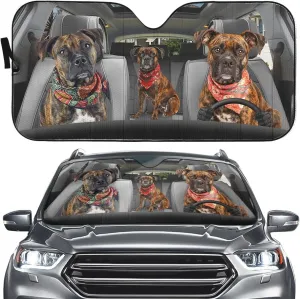Animal Dog Driving Car Windshield Sunshade Foldable Auto Front Window Sunshield 57 x 27.5 in SUV Trucks Vehicle Block UV Rays Sun Visor Protector for Car Truck