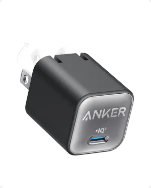 Anker Nano USB C Charger Block, 30W PIQ 3.0 Foldable iPhone Charger Fast Charging for iPhone 16/15 Series, Galaxy, iPad, Compatible with MagSafe