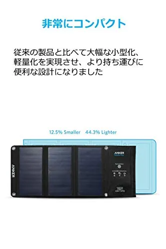 Anker Portable Solar Charger 21W 2-port USB Solar Charger for iPhone /GalaxyS10 / S10  and other Android devices Compatible with others