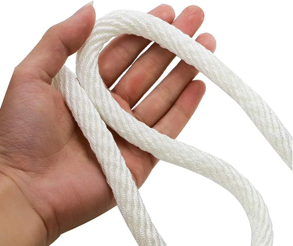 Aoneky Nylon Rope - White Pull Rope Cord (3/4 inch x 50 Ft)