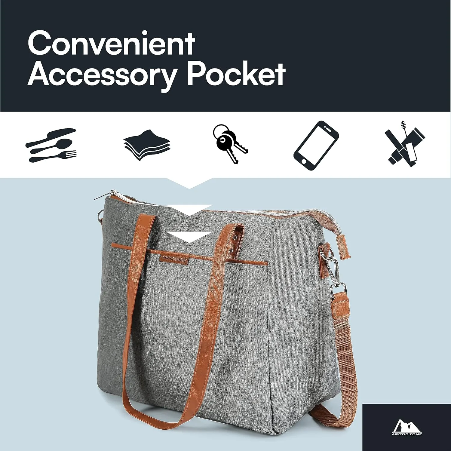 Arctic Zone Insulated Lunch Tote Bag for Women - Lunch Box Cooler Tote Bag
