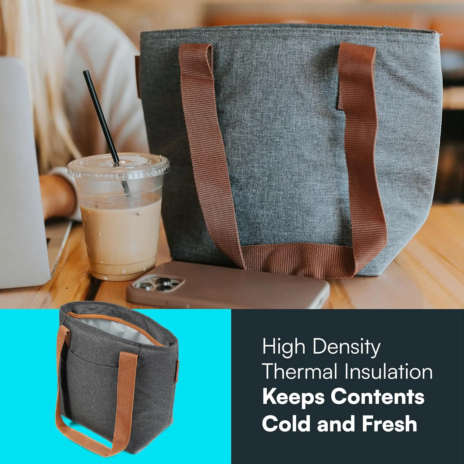 Arctic Zone Insulated Lunch Tote Bag for Women - Lunch Box Cooler Tote Bag