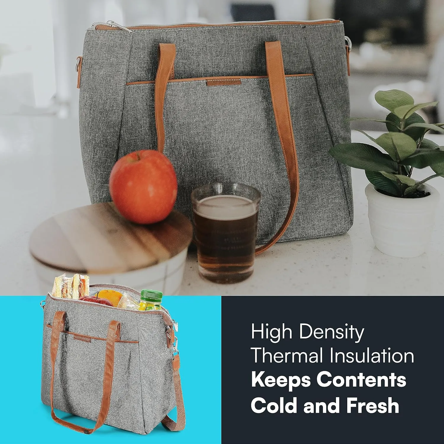 Arctic Zone Insulated Lunch Tote Bag for Women - Lunch Box Cooler Tote Bag