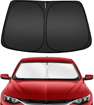 ARISMOTOR Windshield Sun Shade for Che-vrolet Chevy Malibu 2016-2025, Custom Fit Foldable Front Window Sunshade Sun Visor Protector, Block UV Rays Keep Your Car Cooler