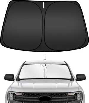 ARISMOTOR Windshield Sun Shade for Ford Ranger 2019-2025, Custom Fit Foldable Front Window Sunshade Sun Visor Protector, Block UV Rays Keep Your Car Cooler