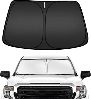 ARISMOTOR Windshield Sun Shade for GMC Sierra 1500 2500 3500 2019-2025, Custom Fit Foldable Front Window Sunshade Sun Visor Protector, Block UV Rays Keep Your Car Cooler