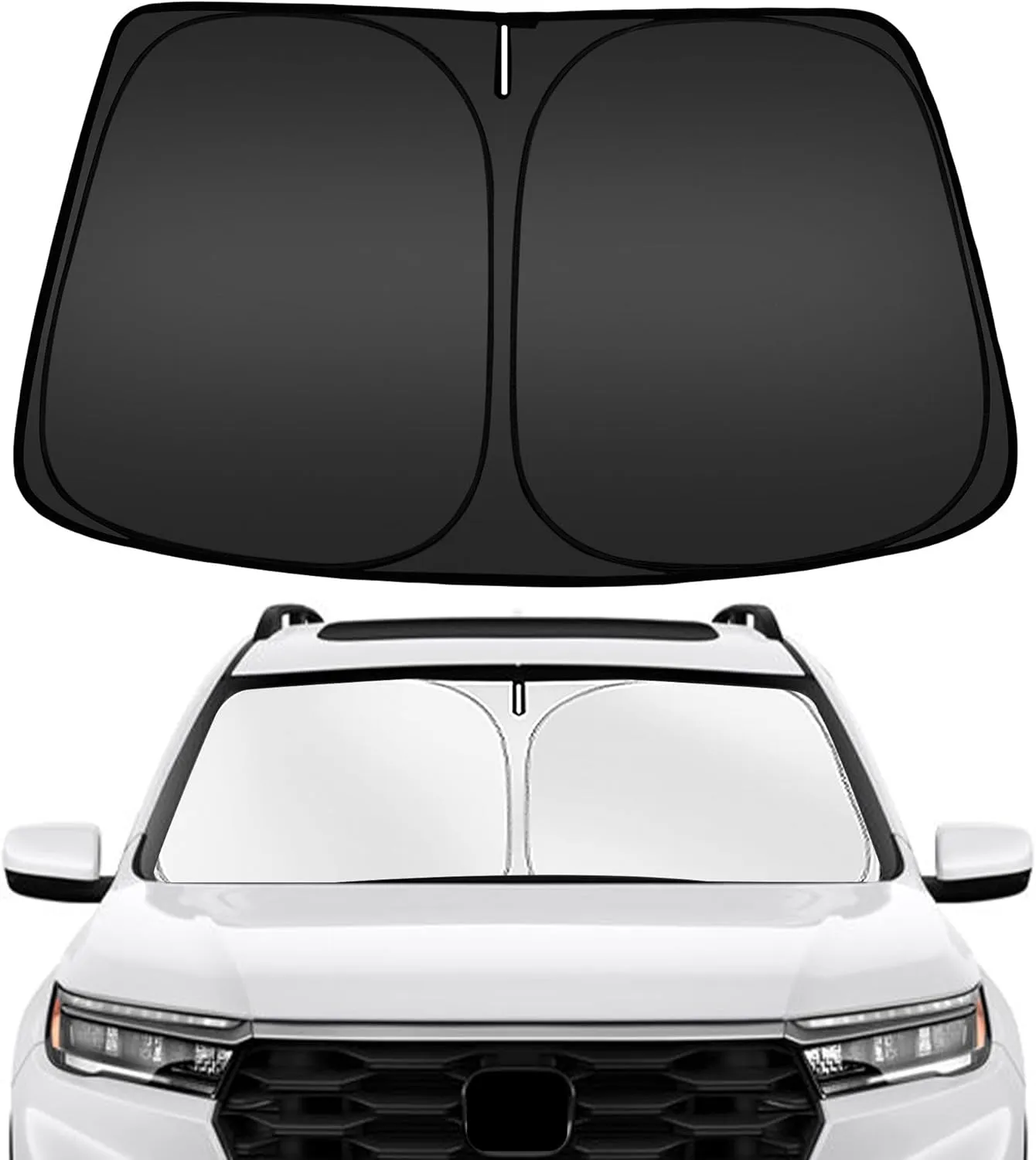 ARISMOTOR Windshield Sun Shade for Honda Pilot 2016-2025, Custom Fit Foldable Front Window Sunshade Sun Visor Protector, Block UV Rays Keep Your Car Cooler