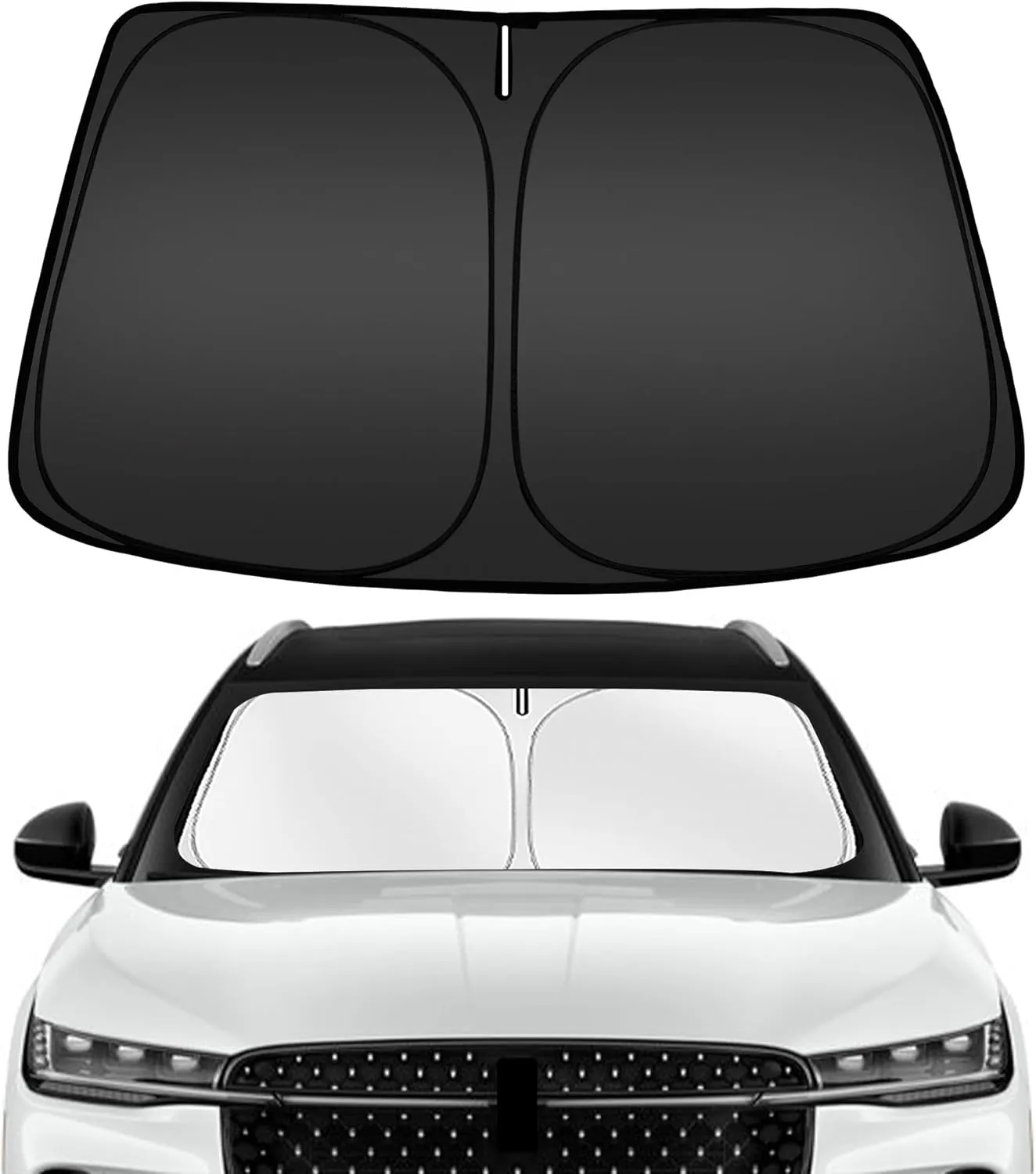 ARISMOTOR Windshield Sun Shade for Lincoln Nautilus 2024-2025, Custom Fit Foldable Front Window Sunshade Sun Visor Protector, Block UV Rays Keep Your Car Cooler