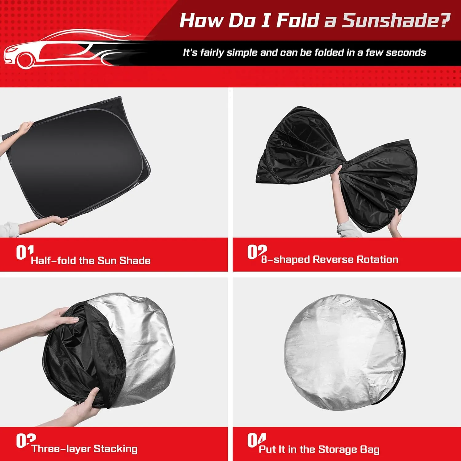 ARISMOTOR Windshield Sun Shade for Mazda CX-50 2023-2025, Custom Fit Foldable Front Window Sunshade Sun Visor Protector, Block UV Rays Keep Your Car Cooler