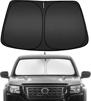 ARISMOTOR Windshield Sun Shade for Ni-ssan Frontier 2022-2025, Custom Fit Foldable Front Window Sunshade Sun Visor Protector, Block UV Rays Keep Your Car Cooler