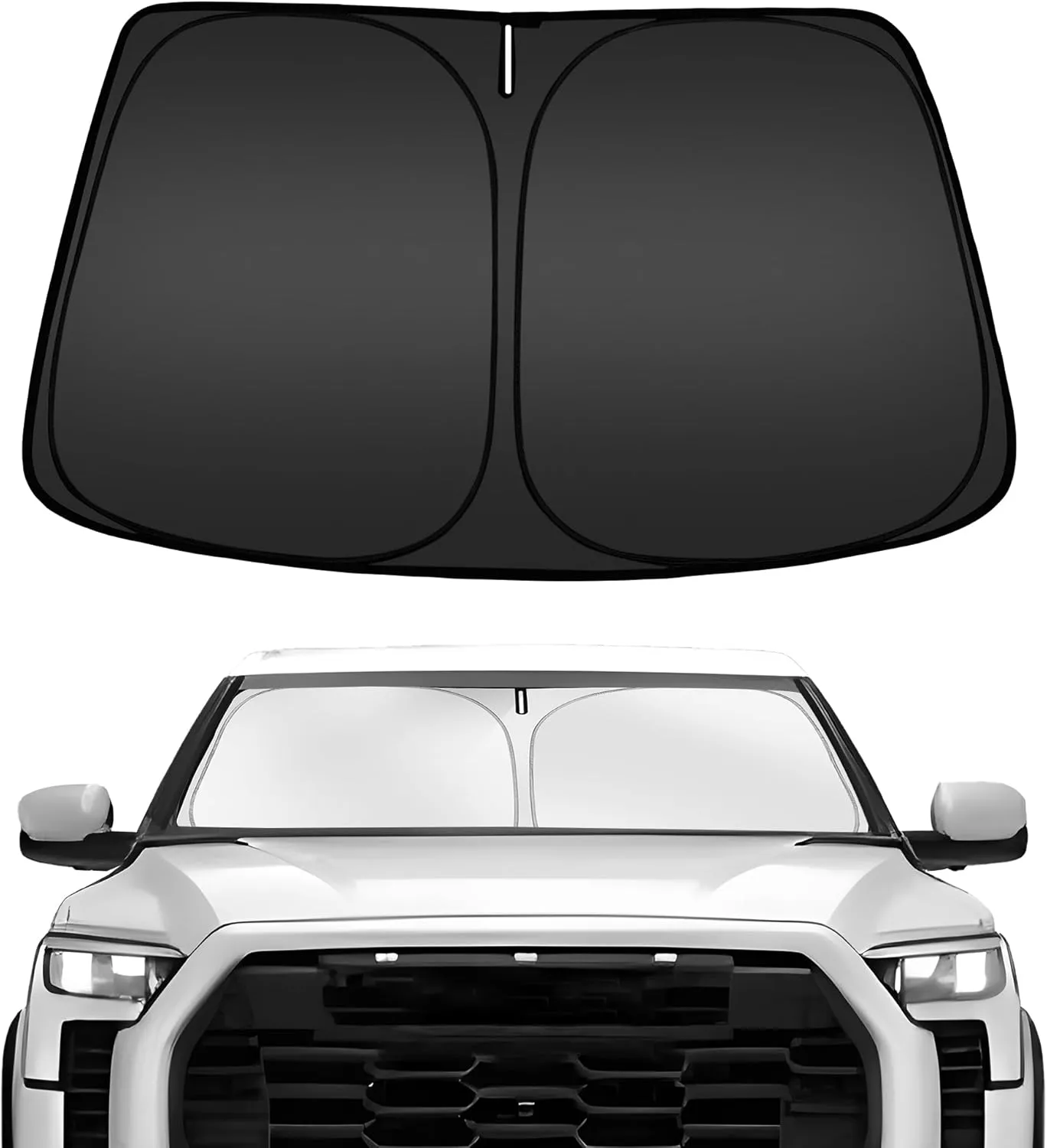 ARISMOTOR Windshield Sun Shade for Toyota Tundra (Limited, SR5, Platinum, TRD Pro) 2022-2025, Custom Fit Foldable Front Window Sunshade Sun Visor Protector, Block UV Rays Keep Your Car Cooler