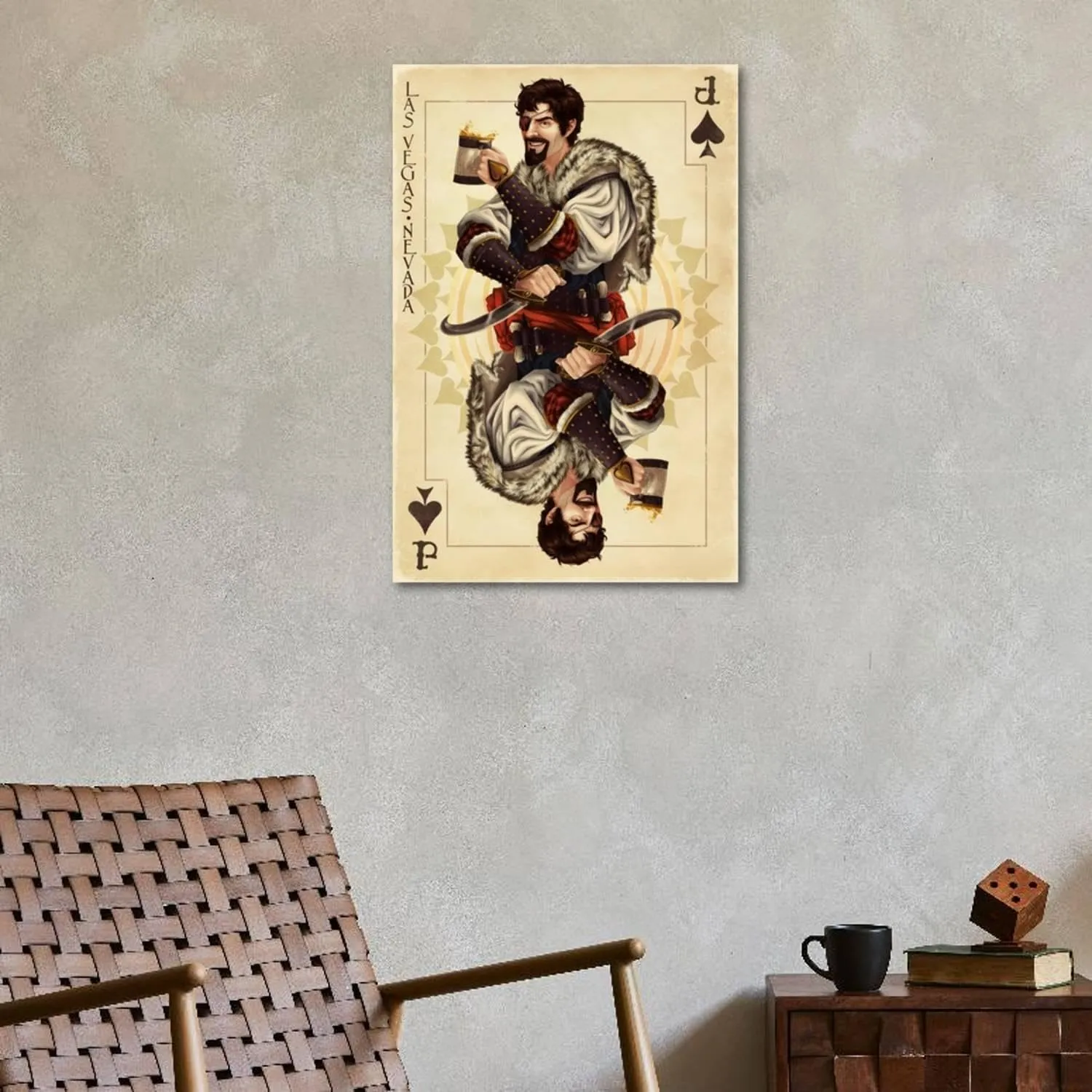 ART.COM Wall Art Print Las Vegas, Nevada - One Eyed Jack by Lantern Press, 24" x 36"