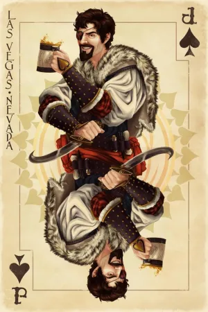 ART.COM Wall Art Print Las Vegas, Nevada - One Eyed Jack by Lantern Press, 24" x 36"