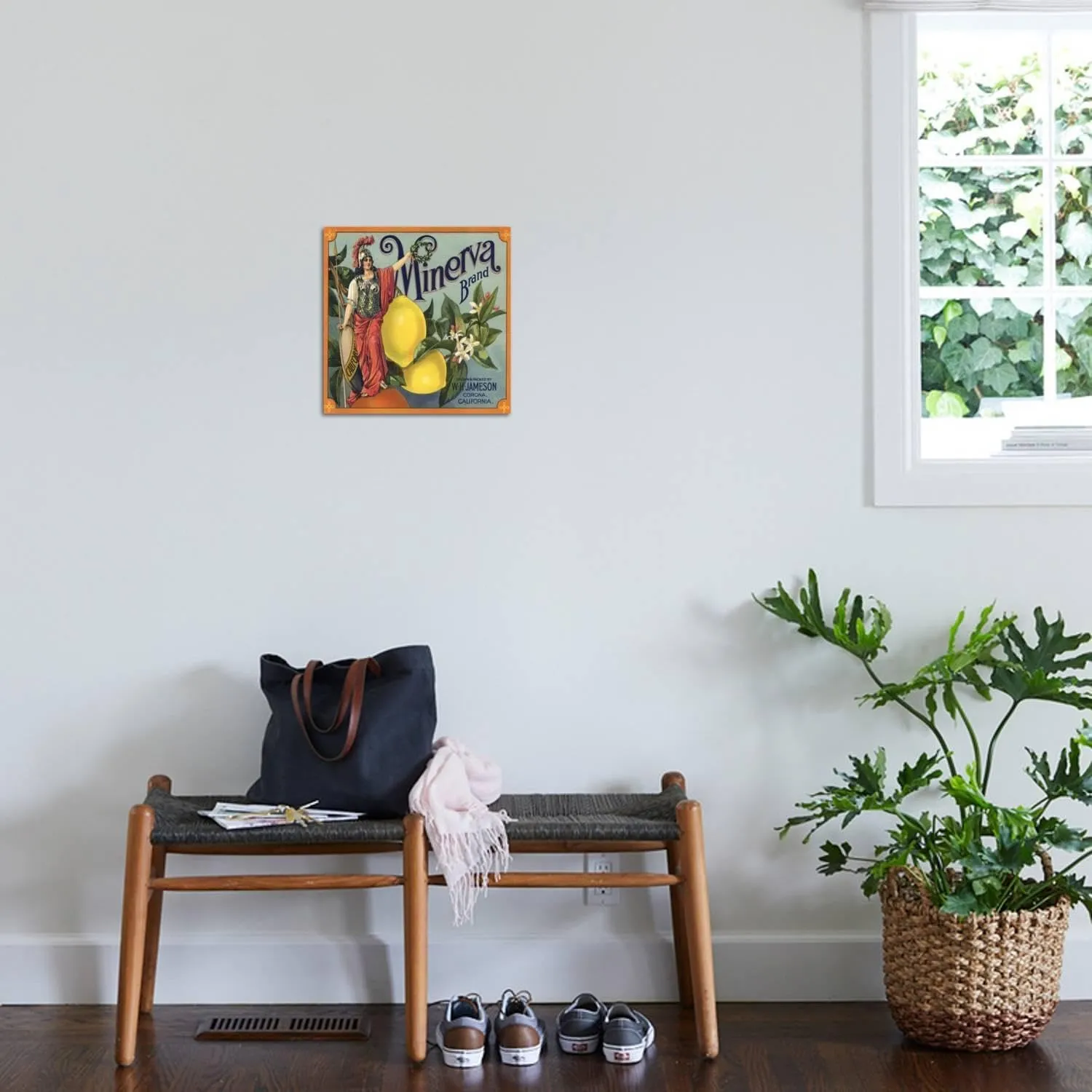 ART.COM Wall Art Print Minerva Brand - Corona, California - Citrus Crate Label by Lantern Press, 16" x 16"