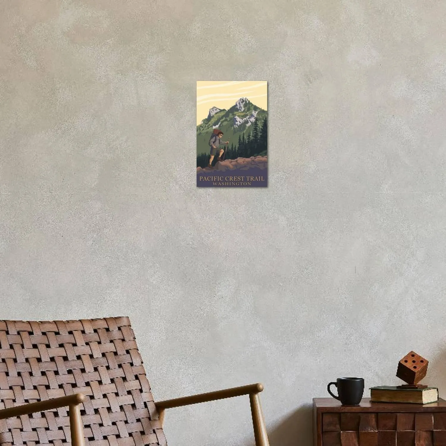 ART.COM Wall Art Print Pacific Crest Trail, Washington - Mountain Hiker by Lantern Press, 12" x 18"