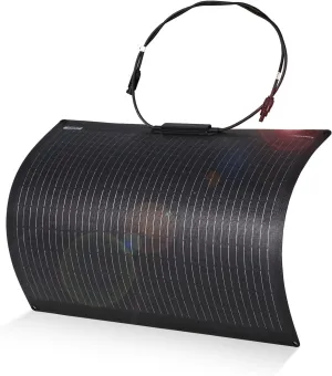 ATEM POWER Monocrystalline 55W Flexible Solar Panel 245° Bendable 12V Portable Solar Charger with Uneven Surfaces Lightweight for RV Tent Roof Boat Cabin Marine Camping