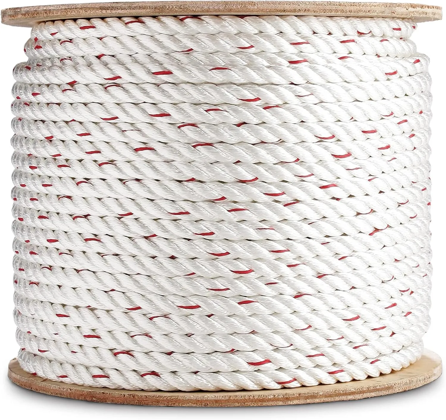 ATERET 1/4 inch by 600 feet Twisted Poly Dacron Rope I 3-Strand w/Polyolefin Core Rope I High Strength Polyester I Multipurpose Bull Rope for Marine, Commercial, Arborist & DIY Projects (1/4" x 600')