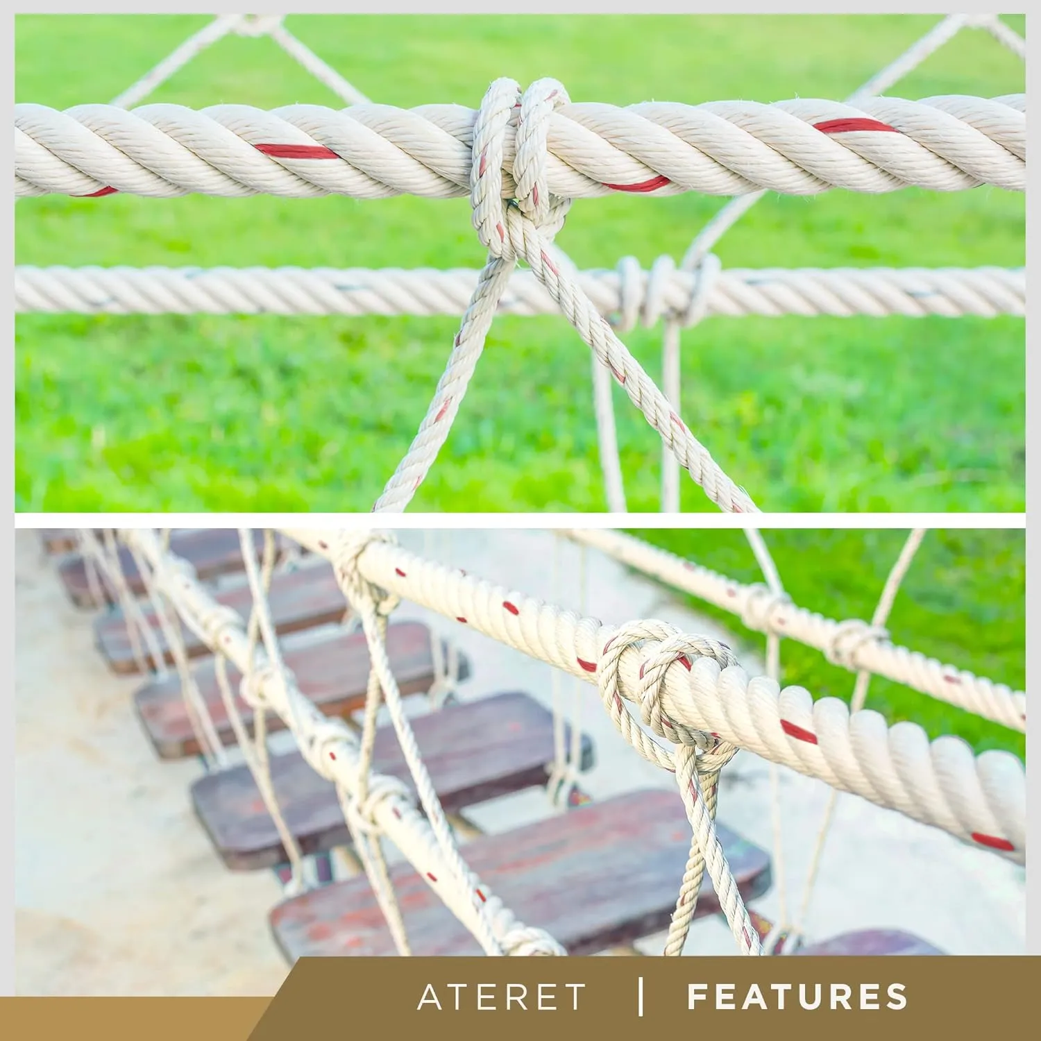 ATERET 1/4 inch by 600 feet Twisted Poly Dacron Rope I 3-Strand w/Polyolefin Core Rope I High Strength Polyester I Multipurpose Bull Rope for Marine, Commercial, Arborist & DIY Projects (1/4" x 600')