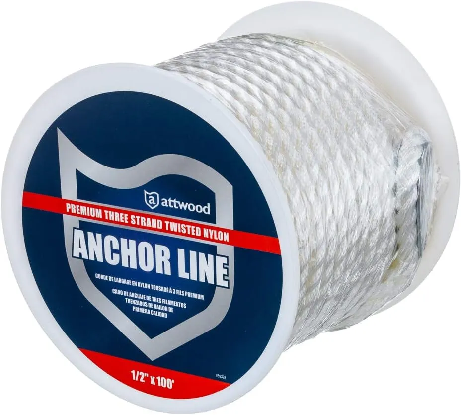 Attwood Nylon Twisted Anchor Line with Thimble