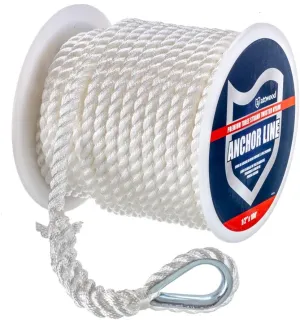 Attwood Nylon Twisted Anchor Line with Thimble