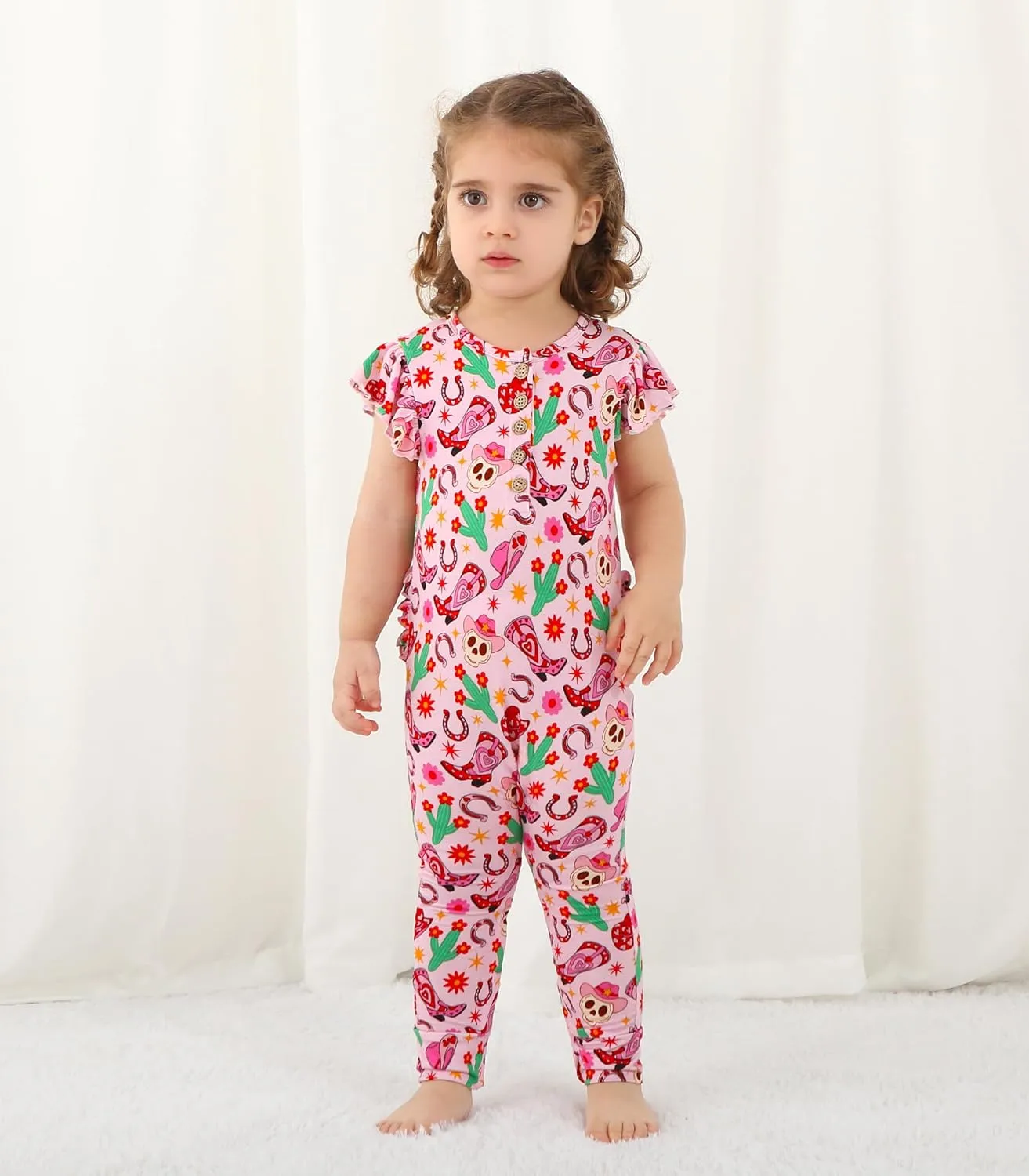 Baby Romper Infant Girls Sleeveless Ruffle One Piece Rompers Viscose from Bamboo Outfits Snap Jumpsuit Clothes