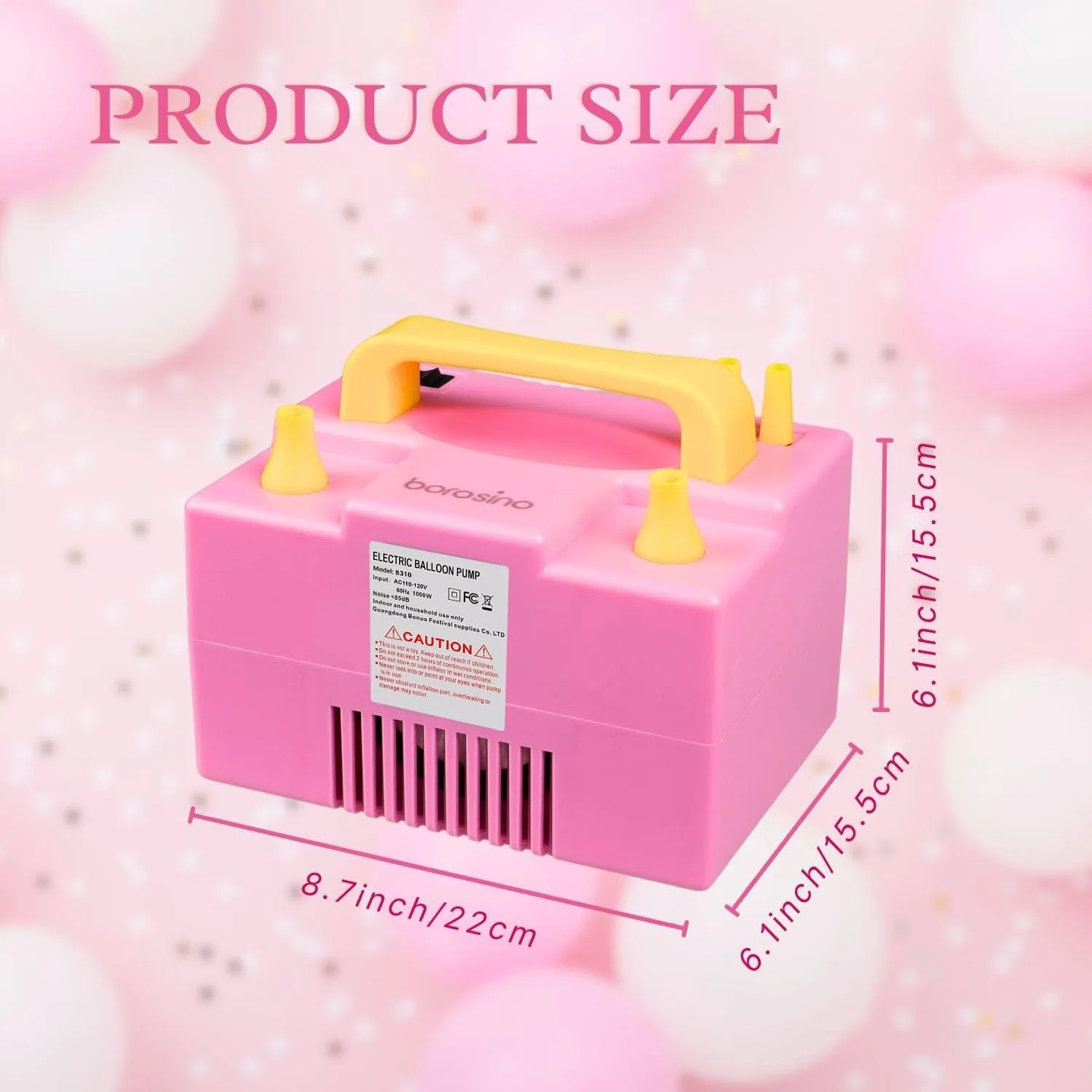 Balloon Pump Air Cooler 1000w 110v Powerful Electric Balloon Pump,Can Be Inflated for A Long Time Without Worrying About Heat,Suitable for Rapid Inflation of All Double-Layer Balloons