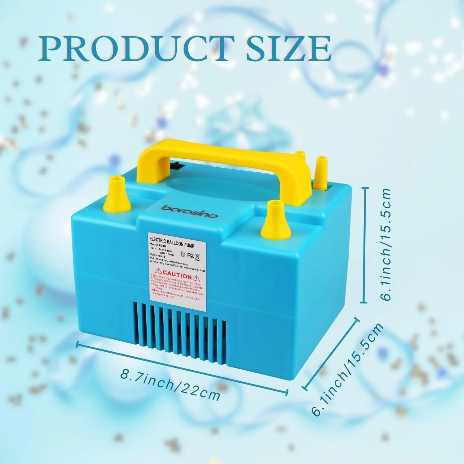 Balloon Pump Air Cooler 1000w 110v Powerful Electric Balloon Pump,Can Be Inflated for A Long Time Without Worrying About Heat,Suitable for Rapid Inflation of All Double-Layer Balloons