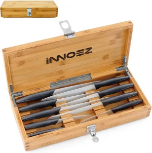 Bamboo Kitchen Knife Holder Lock Box - Knife Drawer Organizer Lockable Storage Box with Lock and Key to Keep Kids Safe from Sharp Knives. Multi Purpose Safe Box (Knives Not Included) (Extra Large)